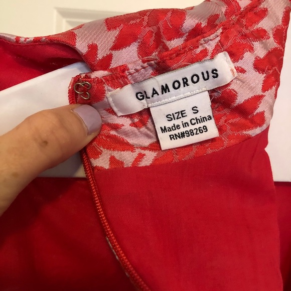 High-neck pink floral mini party dress - Picture 5 of 6